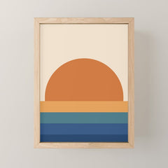 70's Retro Sunset Mini Art Print