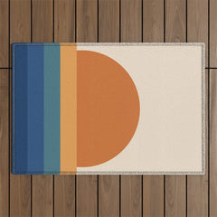70's Retro Sunset Outdoor Rug