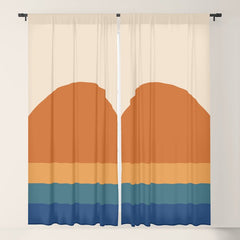 70's Retro Sunset Window Curtain