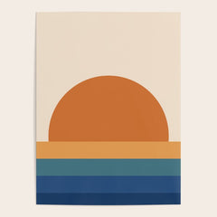 70's Retro Sunset Poster