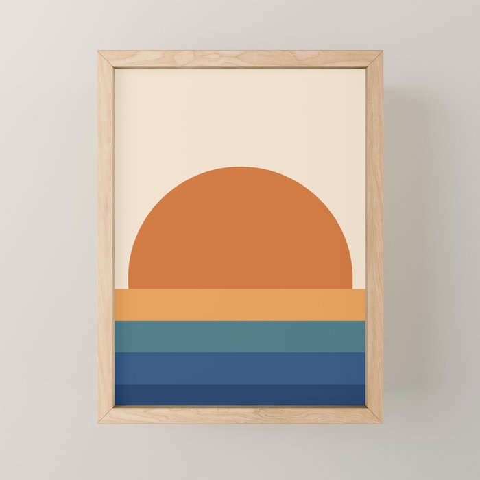 70's Retro Sunset Mini Art Print