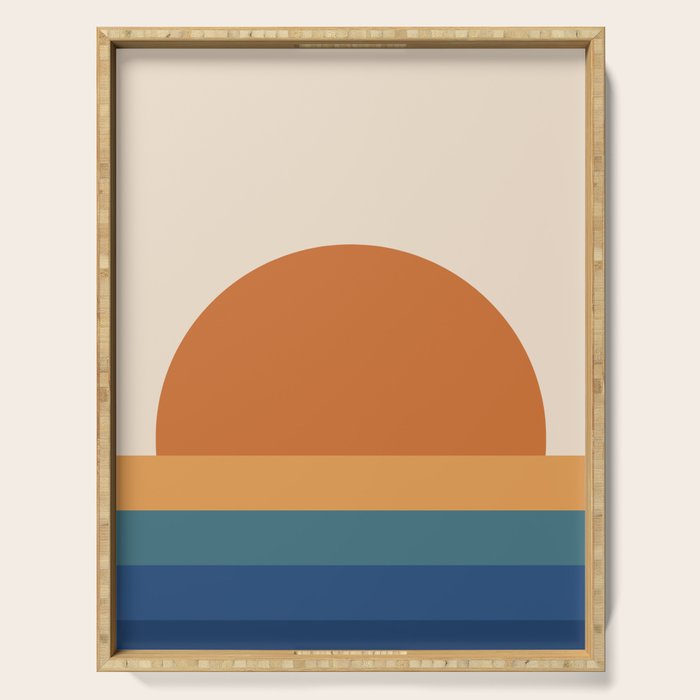 70's Retro Sunset Serving Tray