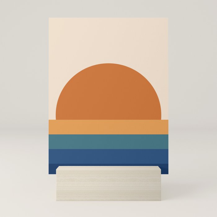 70's Retro Sunset Mini Art Print