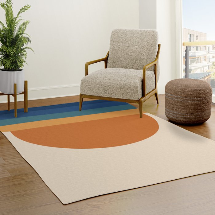 70's Retro Sunset Rug