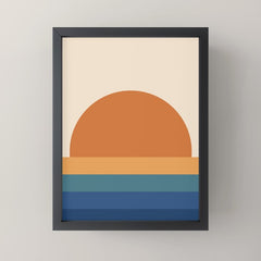70's Retro Sunset Mini Art Print