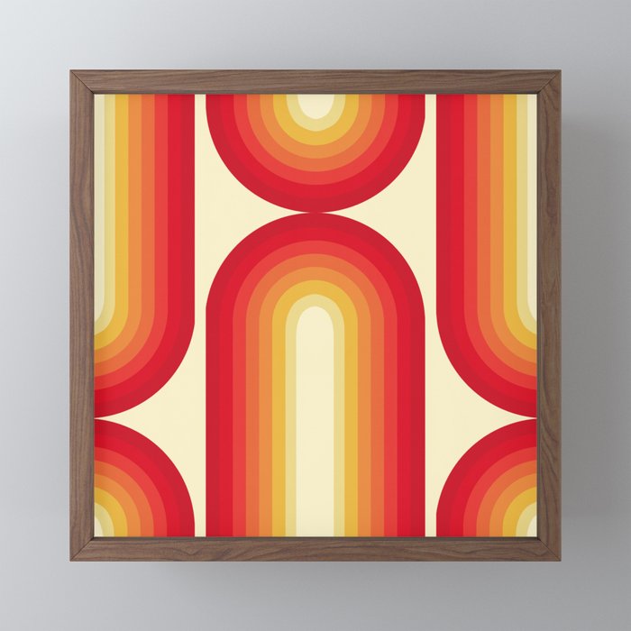 70s Retro Sun Mini Art Print