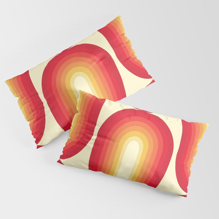 70s Retro Sun Pillow Sham