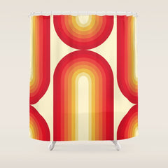 70s Retro Sun Shower Curtain