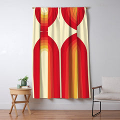 70s Retro Sun Window Curtain