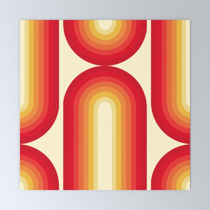 70s Retro Sun Mini Art Print