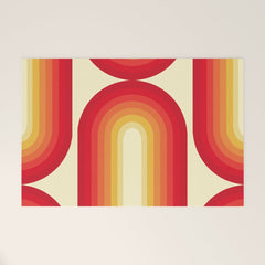 70s Retro Sun Welcome Mat