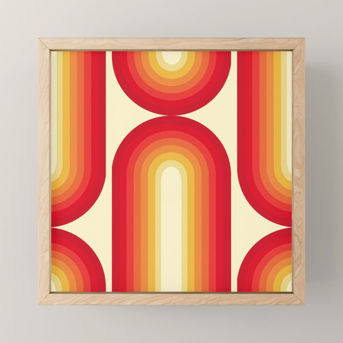 70s Retro Sun Mini Art Print
