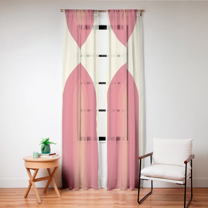 70s Retro Sun Window Curtain