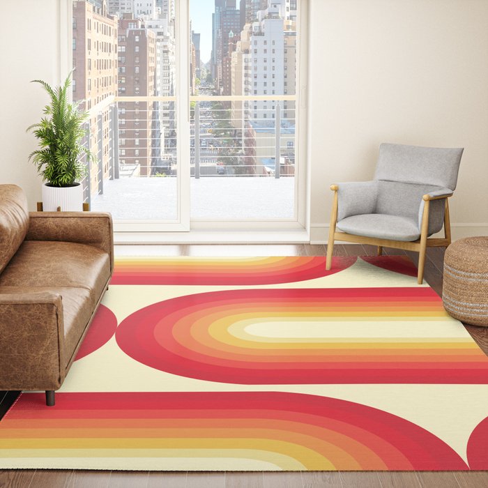 70s Retro Sun Rug