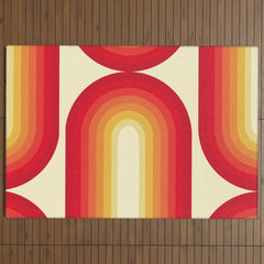 70s Retro Sun Outdoor Rug