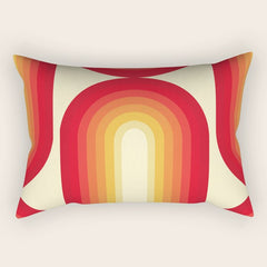 70s Retro Sun Rectangular Pillow