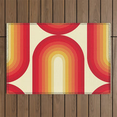 70s Retro Sun Outdoor Rug