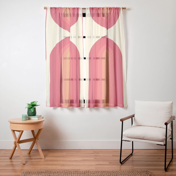 70s Retro Sun Window Curtain
