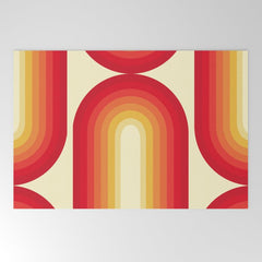 70s Retro Sun Welcome Mat