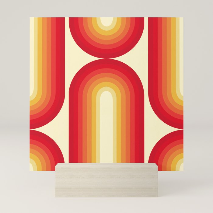 70s Retro Sun Mini Art Print