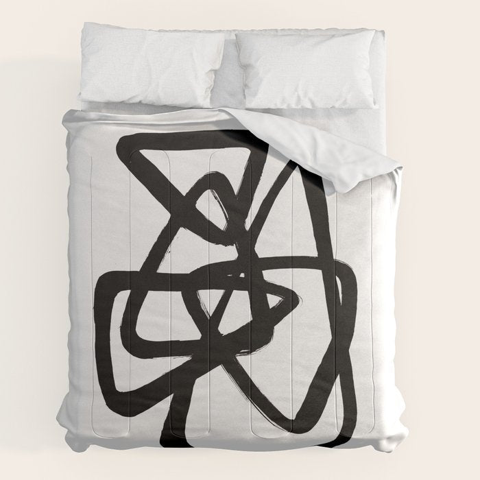 A Family Of Five White Background Comforter