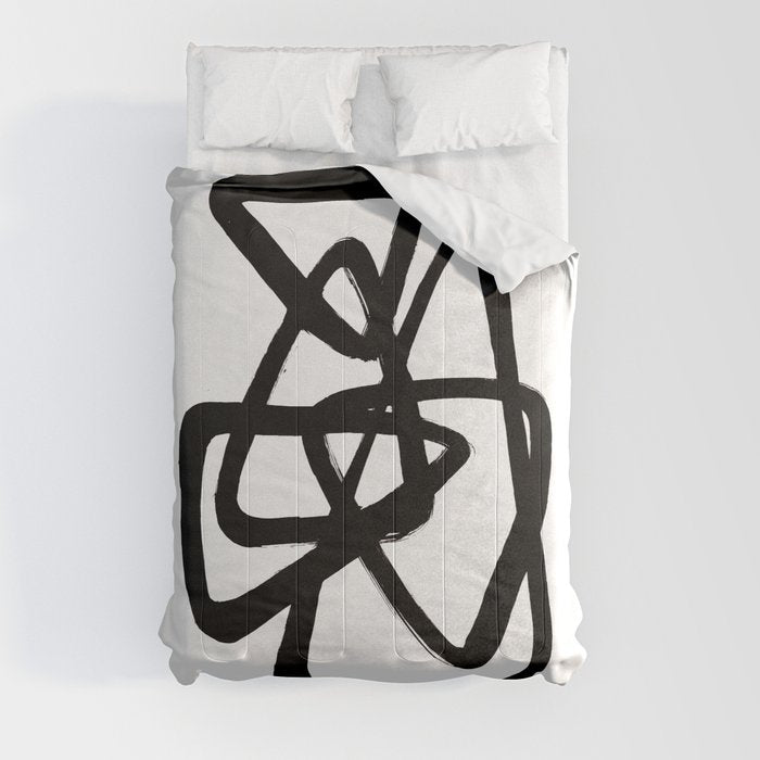 A Family Of Five White Background Comforter