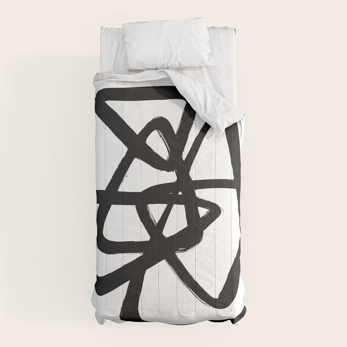 A Family Of Five White Background Comforter