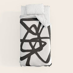 A Family Of Five White Background Duvet Cover
