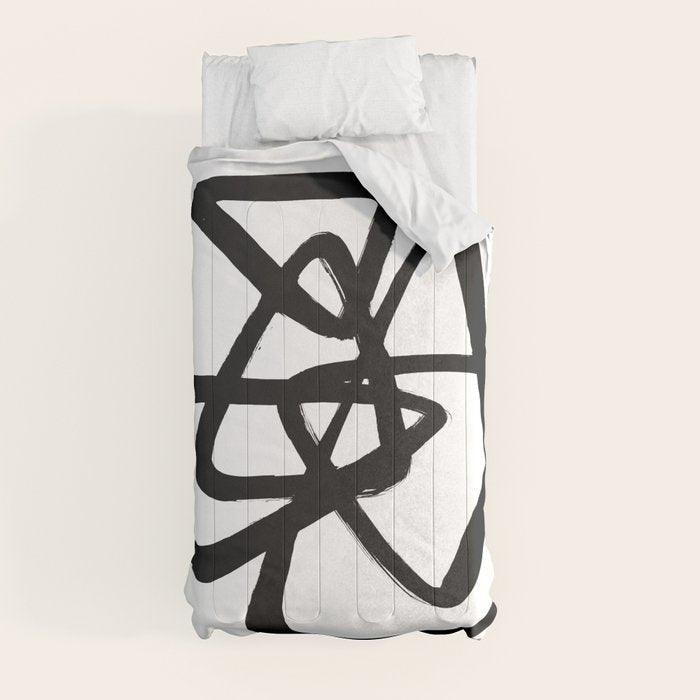 A Family Of Five White Background Comforter