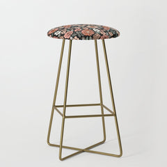 70s flowers - 70s, retro, spring, floral, florals, floral pattern, retro flowers, boho, hippie, earthy, muted Stool