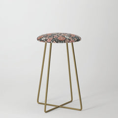 70s flowers - 70s, retro, spring, floral, florals, floral pattern, retro flowers, boho, hippie, earthy, muted Stool