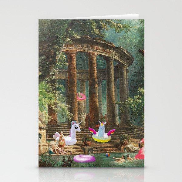 18th Century Pool Party Stationery Card
