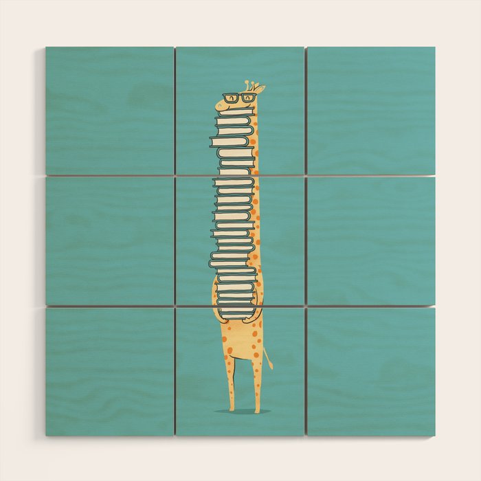 A Book Lover (blue) Wood Wall Art
