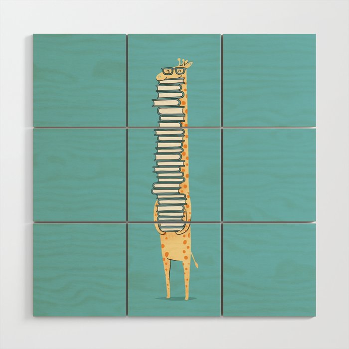 A Book Lover (blue) Wood Wall Art