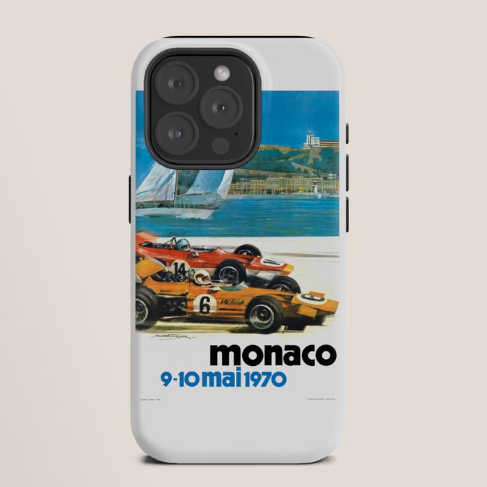 1970 MONACO Grand Prix Racing Poster iPhone Case