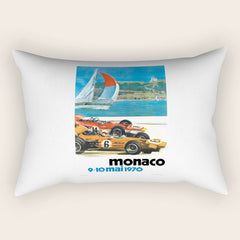 1970 MONACO Grand Prix Racing Poster Rectangular Pillow