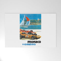 1970 MONACO Grand Prix Racing Poster Welcome Mat