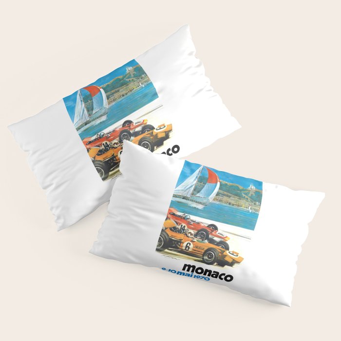 1970 MONACO Grand Prix Racing Poster Pillow Sham