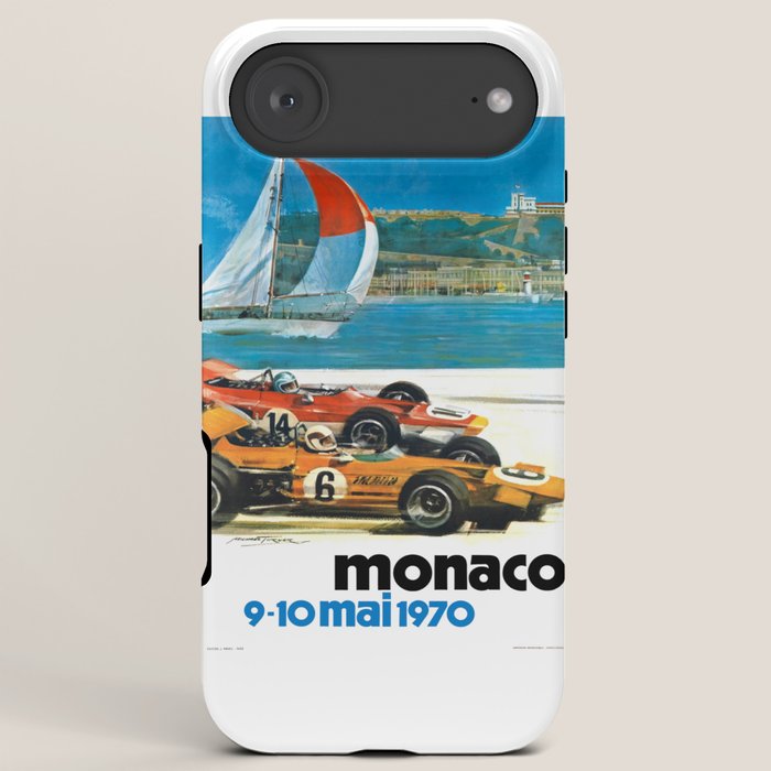 1970 MONACO Grand Prix Racing Poster iPhone Case