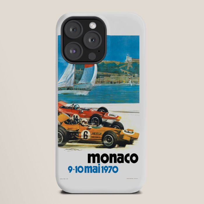 1970 MONACO Grand Prix Racing Poster iPhone Case
