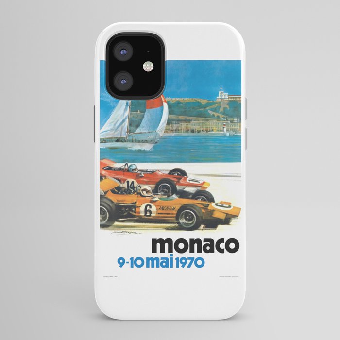 1970 MONACO Grand Prix Racing Poster iPhone Case