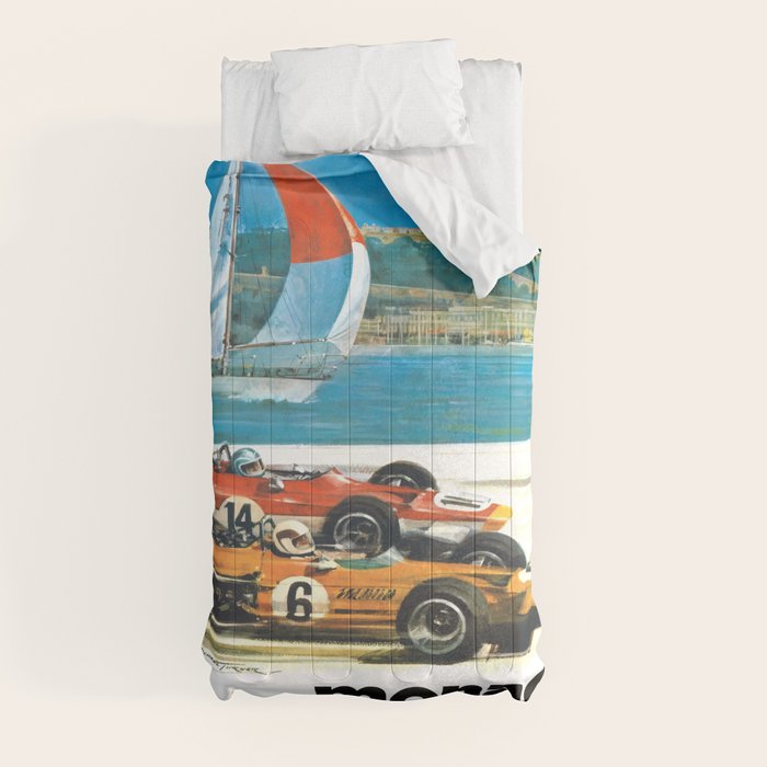 1970 MONACO Grand Prix Racing Poster Comforter