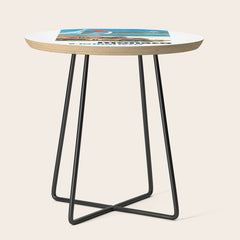 1970 MONACO Grand Prix Racing Poster Side Table