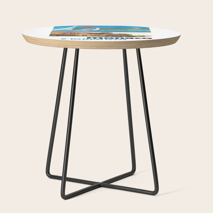 1970 MONACO Grand Prix Racing Poster Side Table