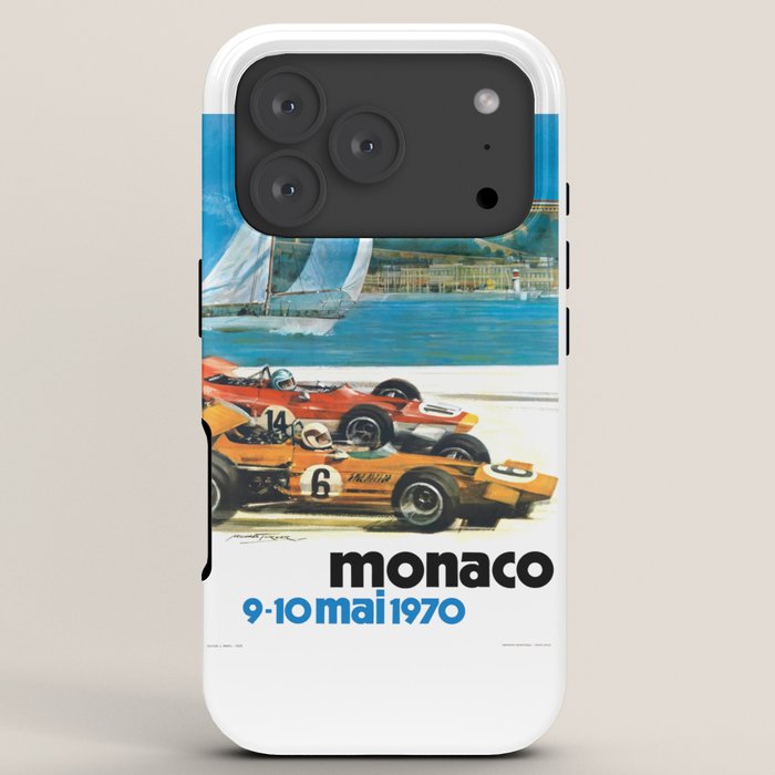 1970 MONACO Grand Prix Racing Poster iPhone Case
