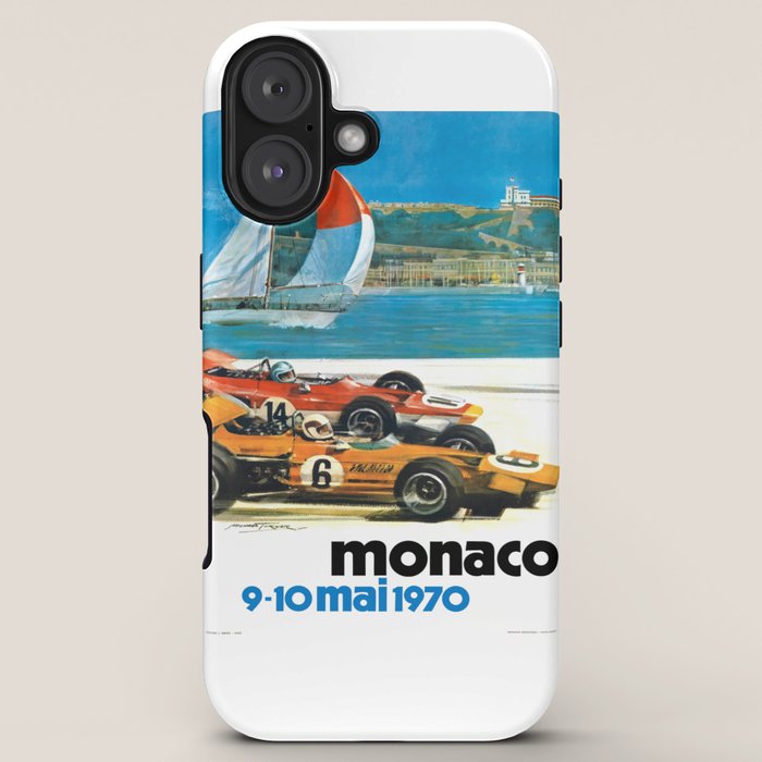 1970 MONACO Grand Prix Racing Poster iPhone Case