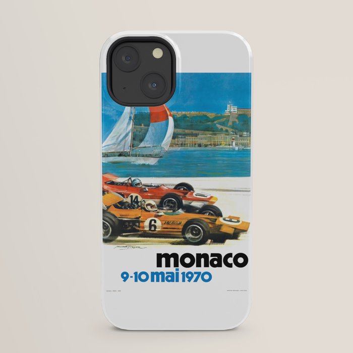 1970 MONACO Grand Prix Racing Poster iPhone Case