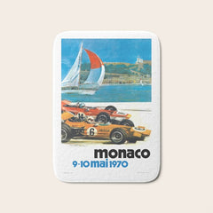 1970 MONACO Grand Prix Racing Poster Bath Mat