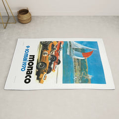 1970 MONACO Grand Prix Racing Poster Rug