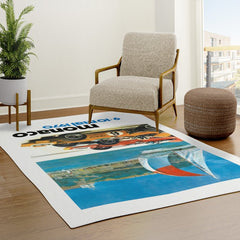 1970 MONACO Grand Prix Racing Poster Rug
